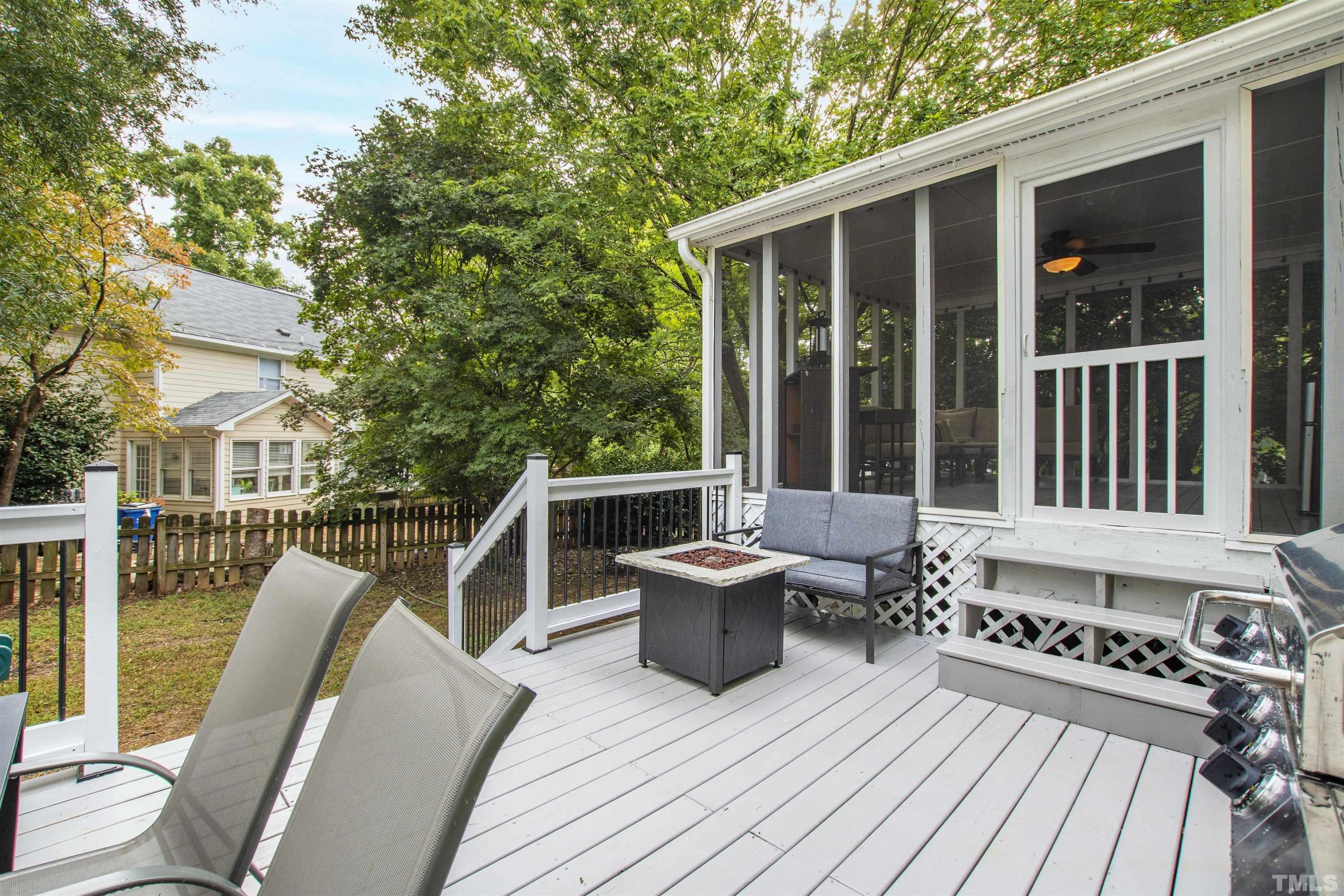 2309 Declaration Drive Raleigh, NC 27615 - Photo 26 of 30 a balcony with wooden floor and outdoor seating