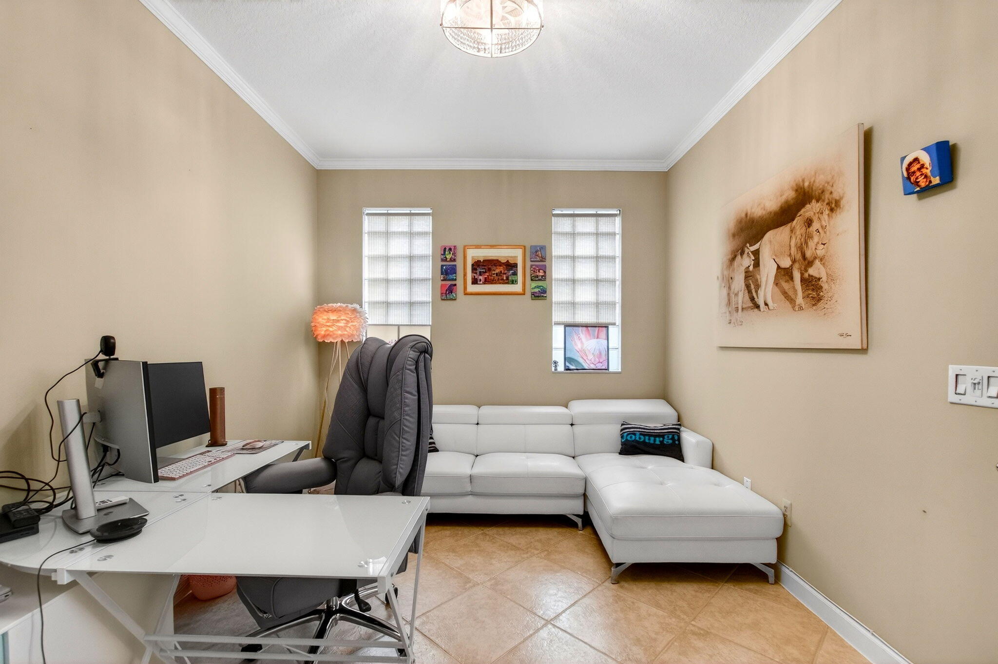 6737 Southport Drive Boynton Beach, FL 33472 - Photo 20 of 99 a living room with furniture a desk and a workspace