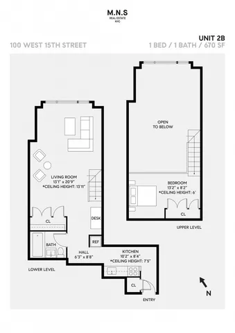 $775,000 | 100 West 15th Street, Unit 2B | Chelsea