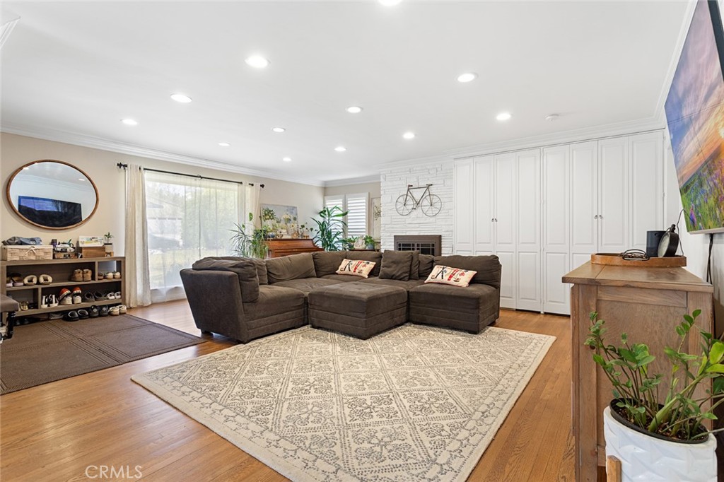 1626 Rodeo Road Arcadia, CA 91006 - Photo 5 of 28 a living room with furniture and a fireplace