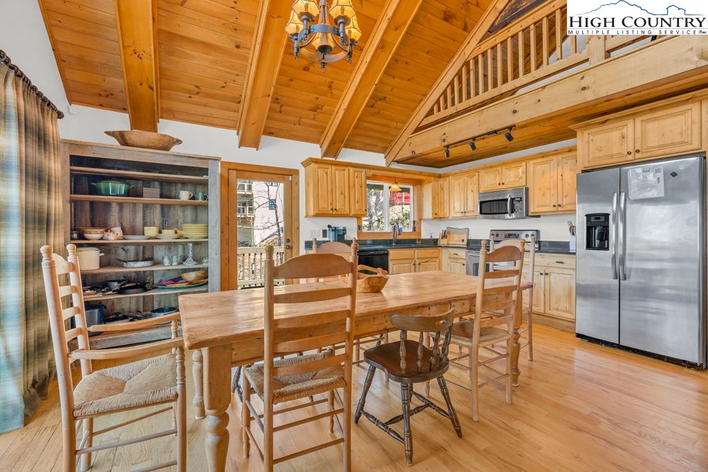 198 Laurel Hill Lane Boone, NC 28607 - Photo 25 of 50 a view of a dining room with furniture