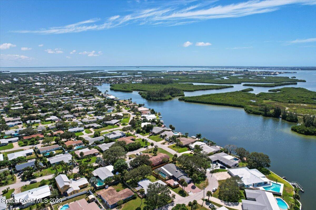 550 Capri Road Cocoa Beach, FL 32931 - Photo 33 of 36 an aerial view of ocean residential house with outdoor space