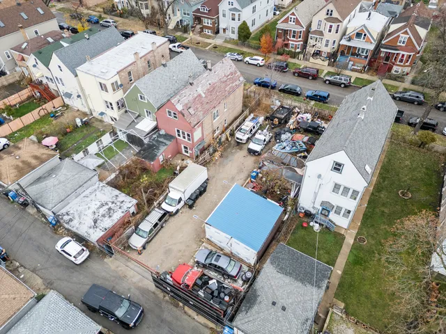 an aerial view of a city
