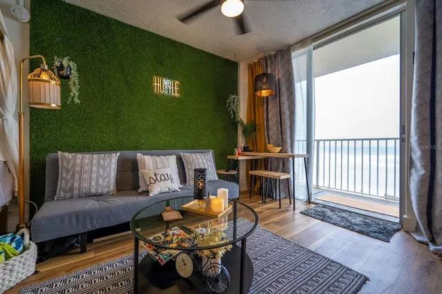 a outdoor space with furniture