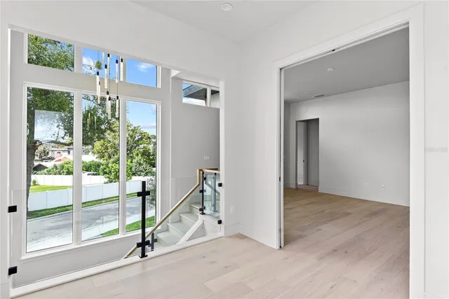 an empty room with a window