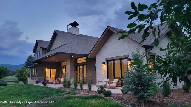 a view of a golf course with a garden