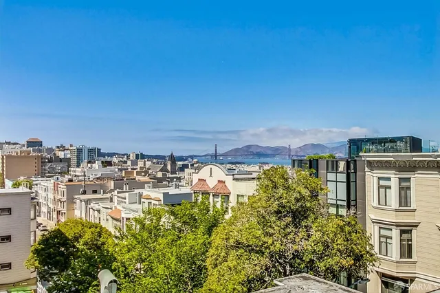 a view of city from balcony