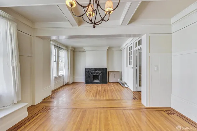 a view of a livingroom with a fireplace