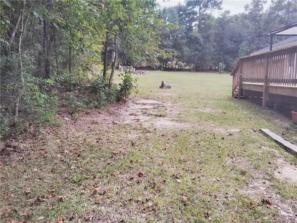 a view of a backyard