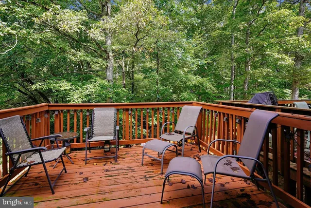 a view of a lounge chairs in the back yard