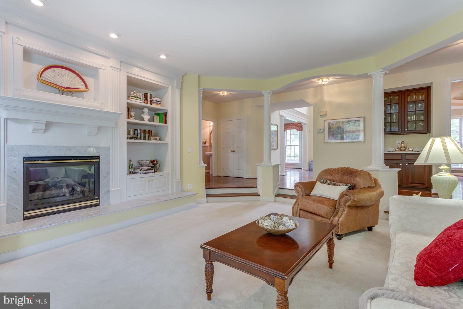 5010 Devin Green Lane Fairfax, VA 22030 - Photo 21 of 53 Gas fireplace with marble surround