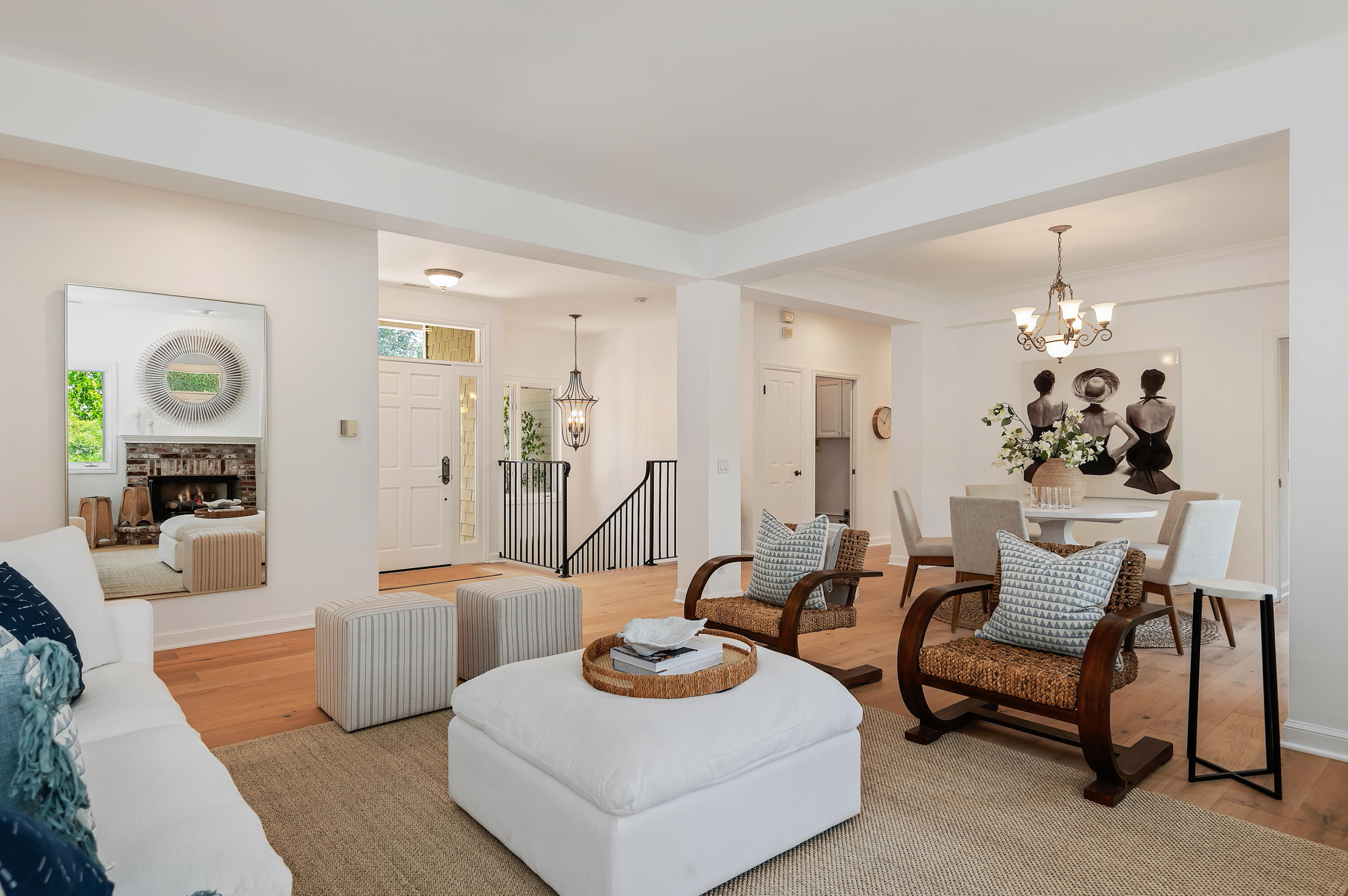 3848-2 Crescent Drive Santa Barbara, CA 93110 - Photo 6 of 32 a living room with furniture and a chandelier