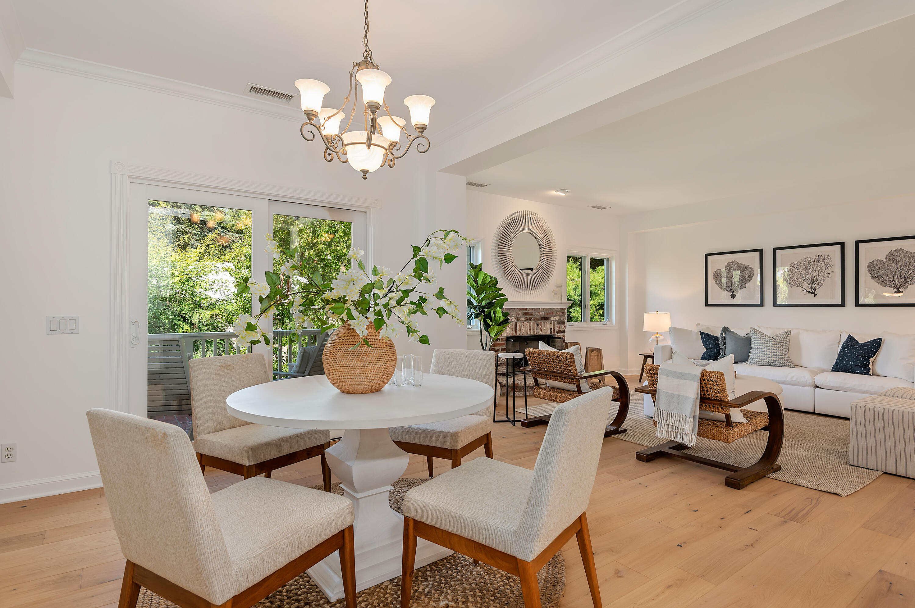 3848-2 Crescent Drive Santa Barbara, CA 93110 - Photo 7 of 32 a living room with furniture a chandelier and a window