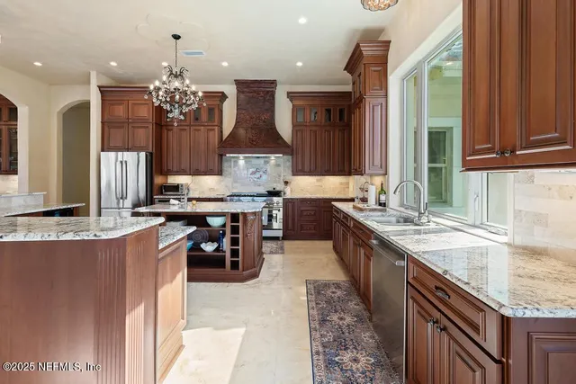 a view of a street with a ocean view