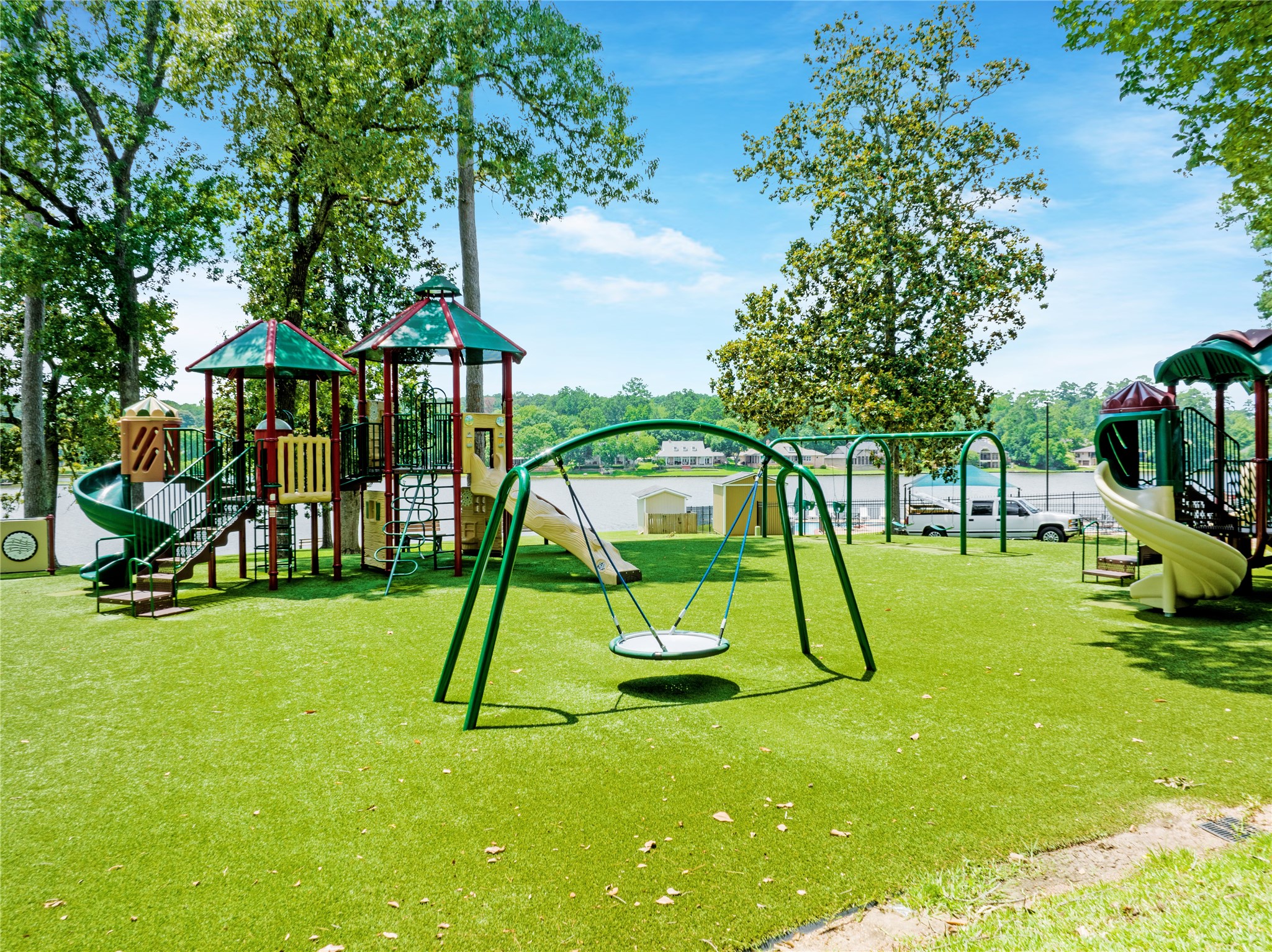 7 Hogan Lane Huntsville, TX 77340 - Photo 20 of 21 a garden with lots of trees and entertaining space