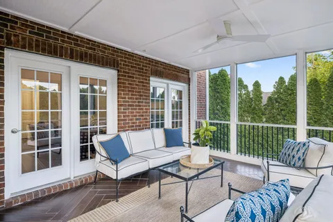 a view of a house with pool fire pit and outdoor space