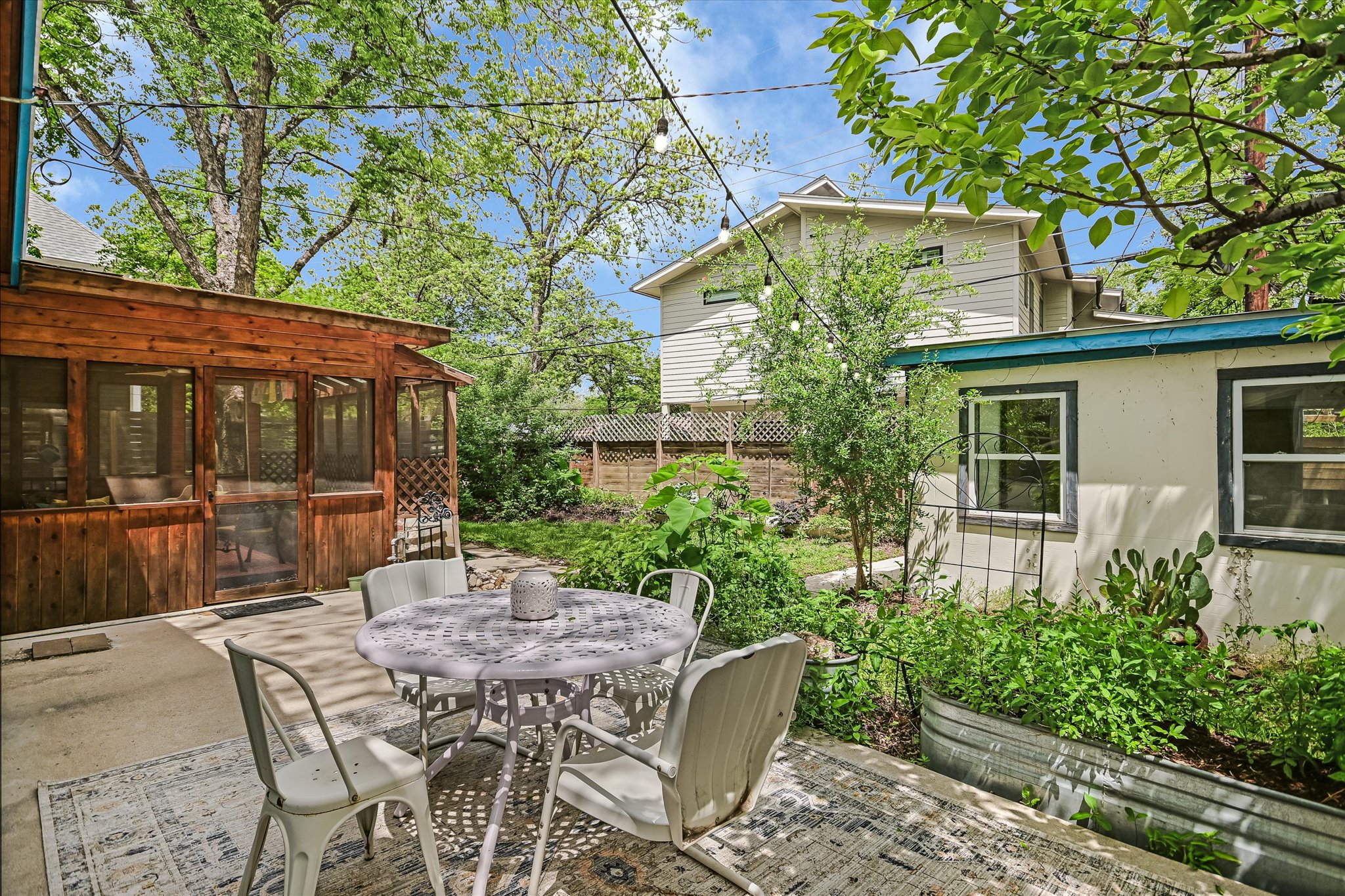504 Powell Circle Austin, TX 78704 - Photo 17 of 23 a view of backyard with outdoor seating and green space