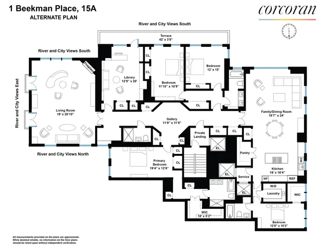 $4,900,000 | 1 Beekman Place, Unit 15A | Midtown East