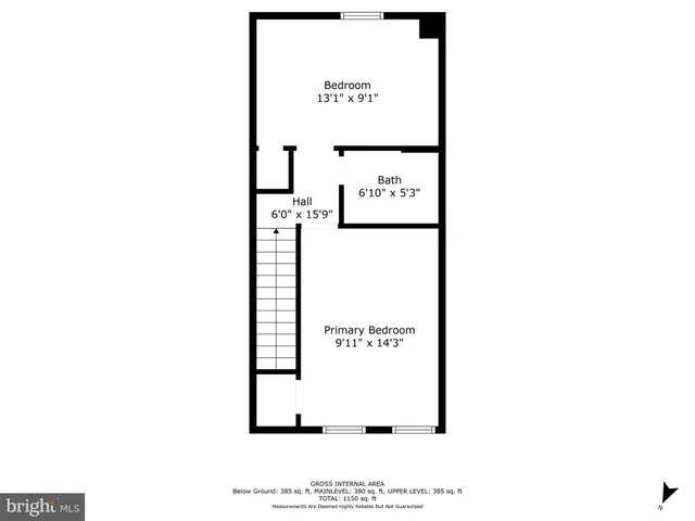 a view of a hallway with staircase
