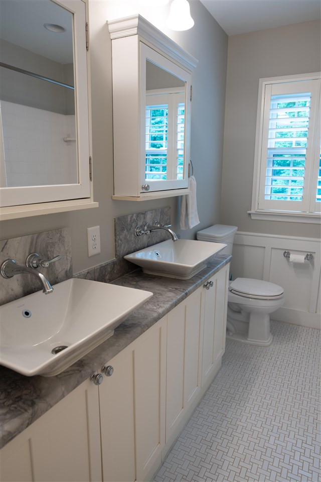 3732 St Marks Road Durham, NC 27707 - Photo 18 of 25 Hall bath...don't miss the laundry chute! Bathroom