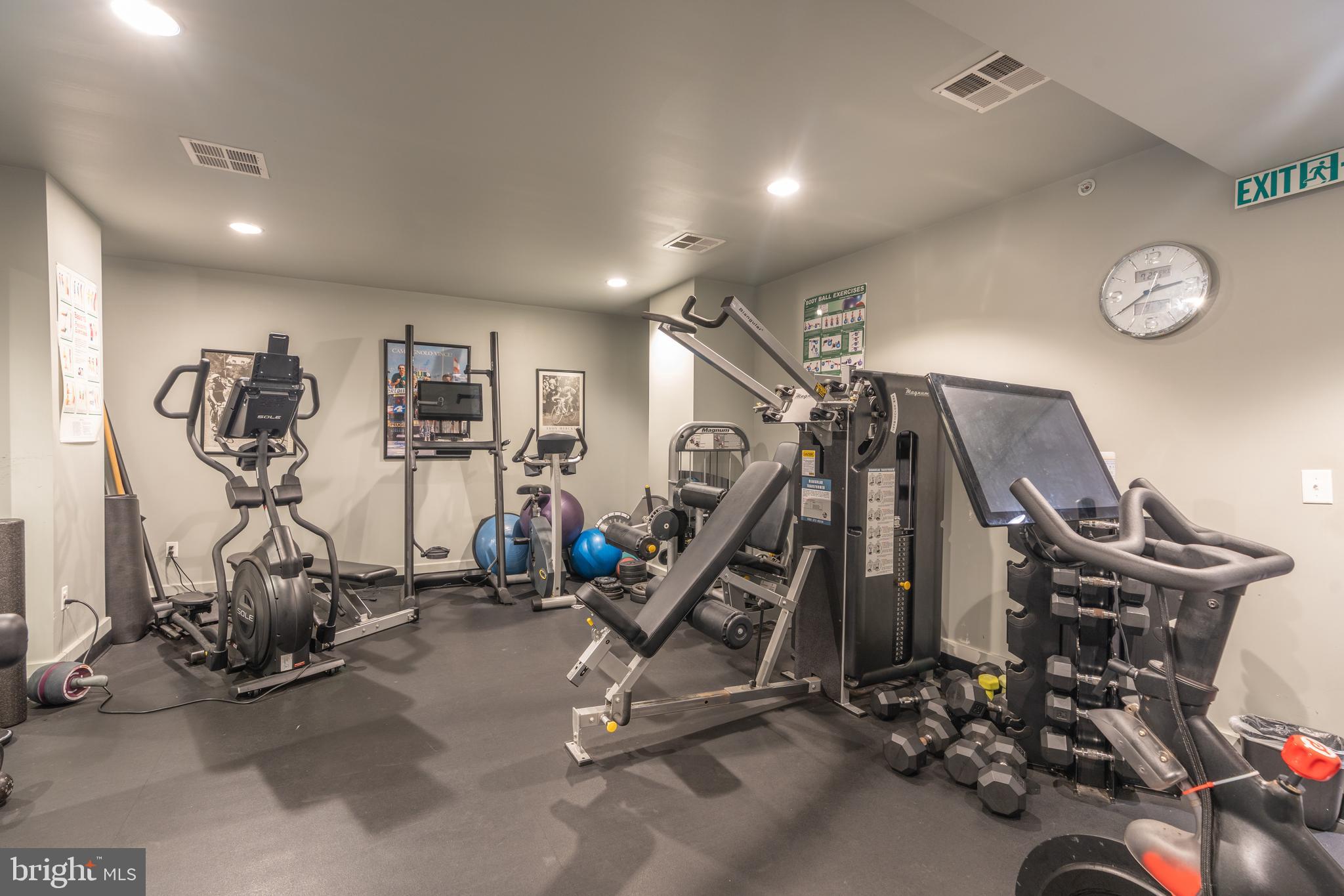 2100 11th Street Northwest, Unit 201 Washington, DC 20001 - Photo 32 of 38 a view of a room with gym equipment