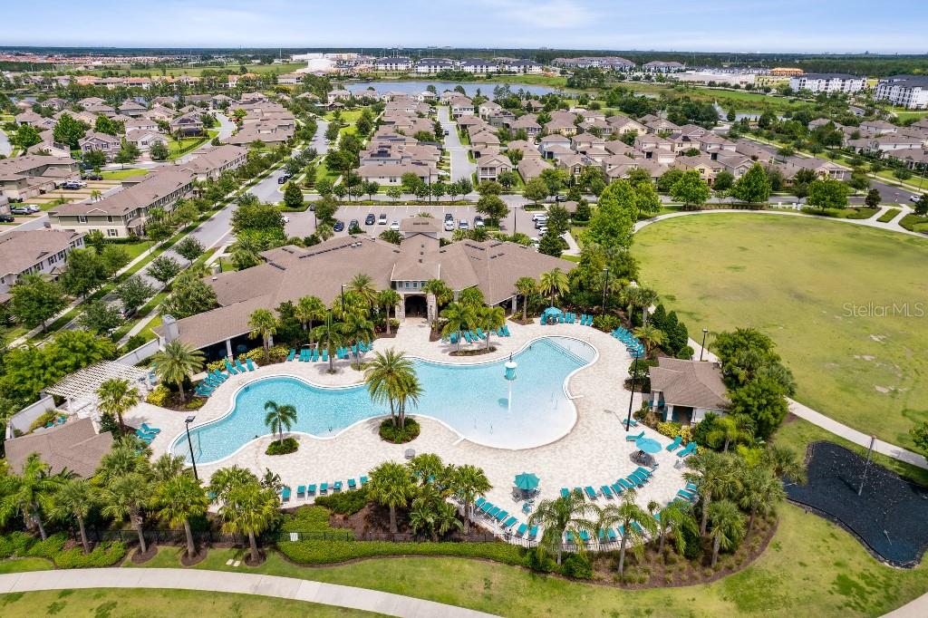 17936 Adrift Road Winter Garden, FL 34787 - Photo 38 of 44 an aerial view of residential houses with outdoor space and river