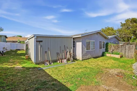 a backyard of a house