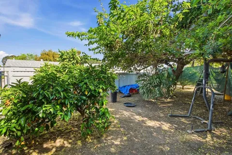a view of a road with plants and a bench