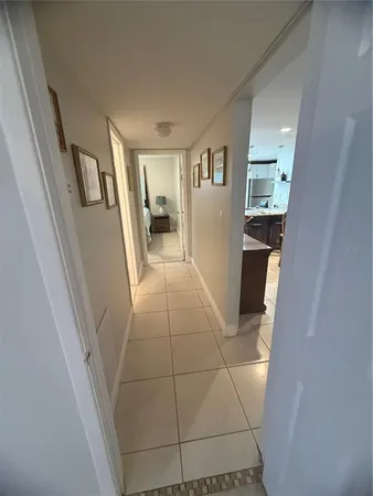 a view of a hallway in a house