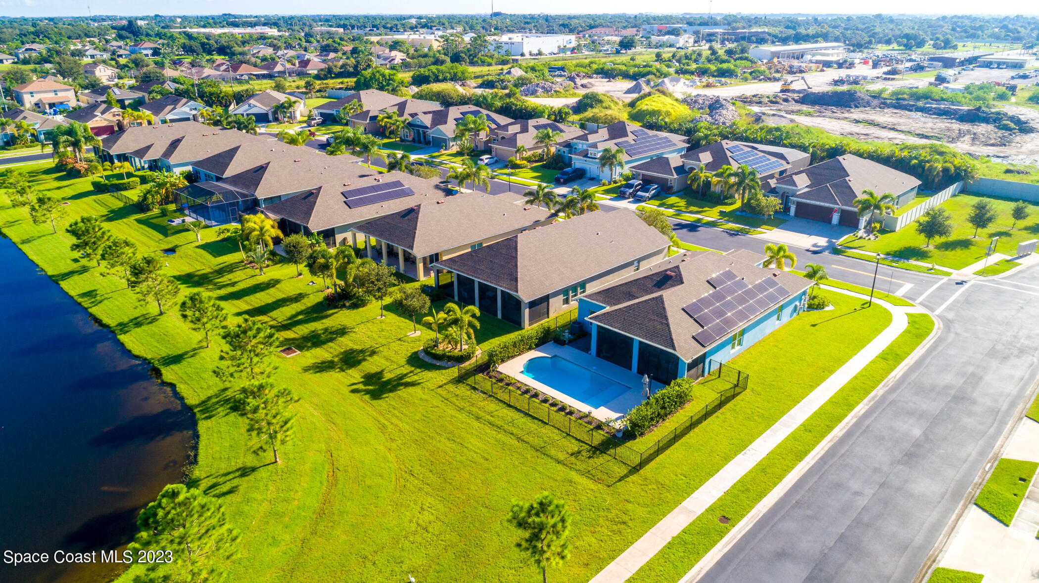 4475 Ruthann Circle Melbourne, FL 32934 - Photo 37 of 45 Aerial View of Corner Lot