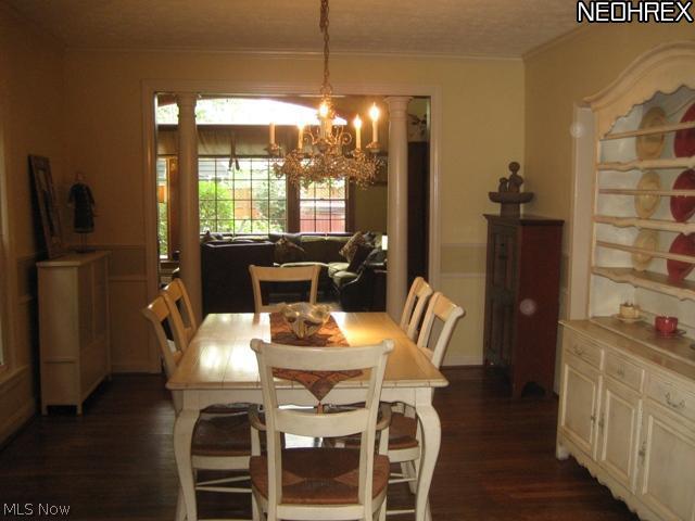 3175 Ludlow Road Cleveland, OH 44120 - Photo 6 of 25 Formal Dining Room Features Crown Molding and Hardwood Floors.