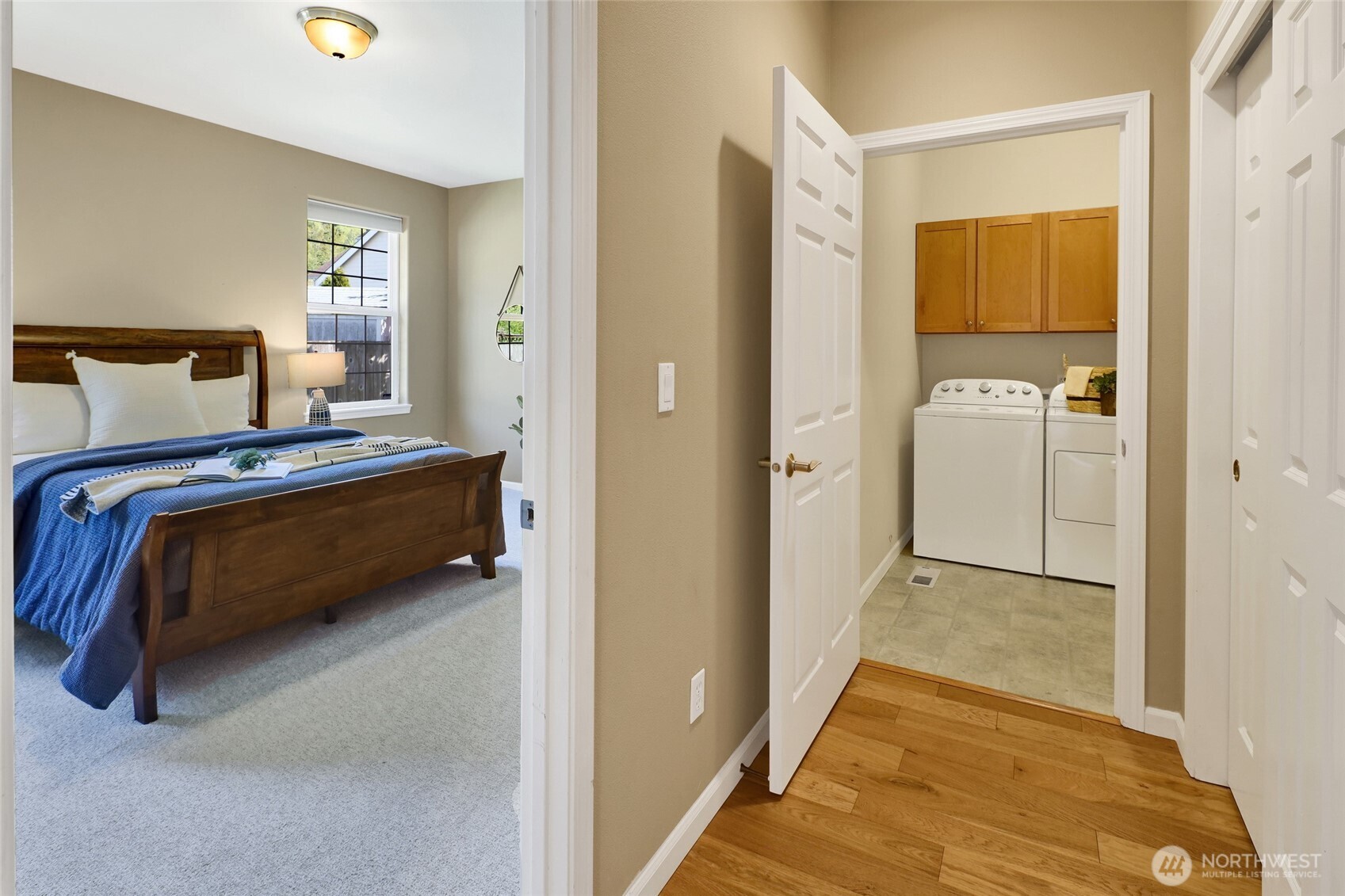 940 Nevada Street Bellingham, WA 98229 - Photo 17 of 31 a bedroom with a bed and a cabinets