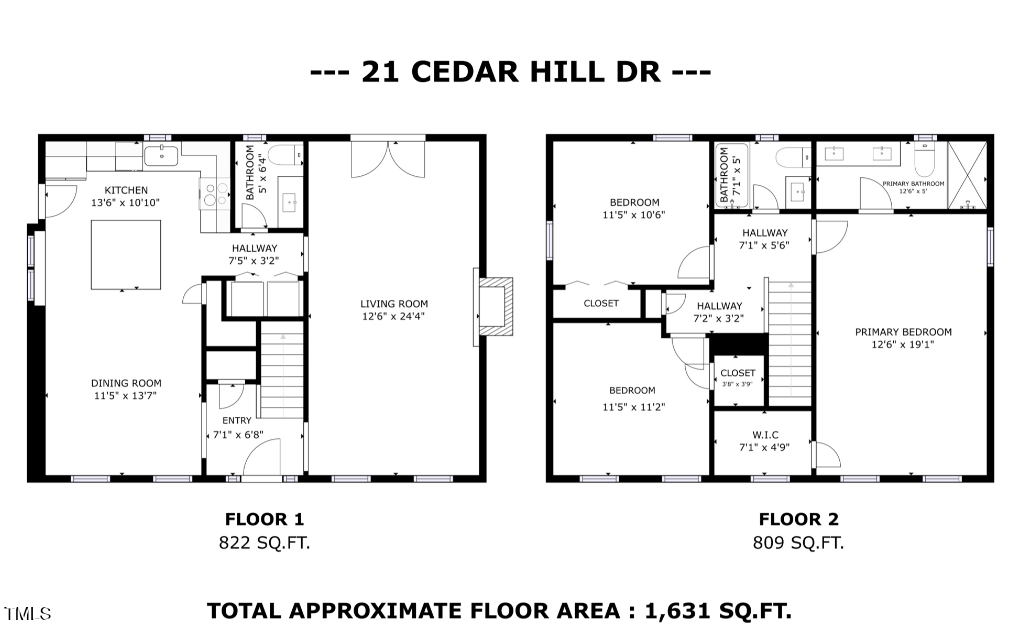 21 Cedar Hill Drive Durham, NC 27713 - Photo 45 of 45 a black and white photo of a black white wall