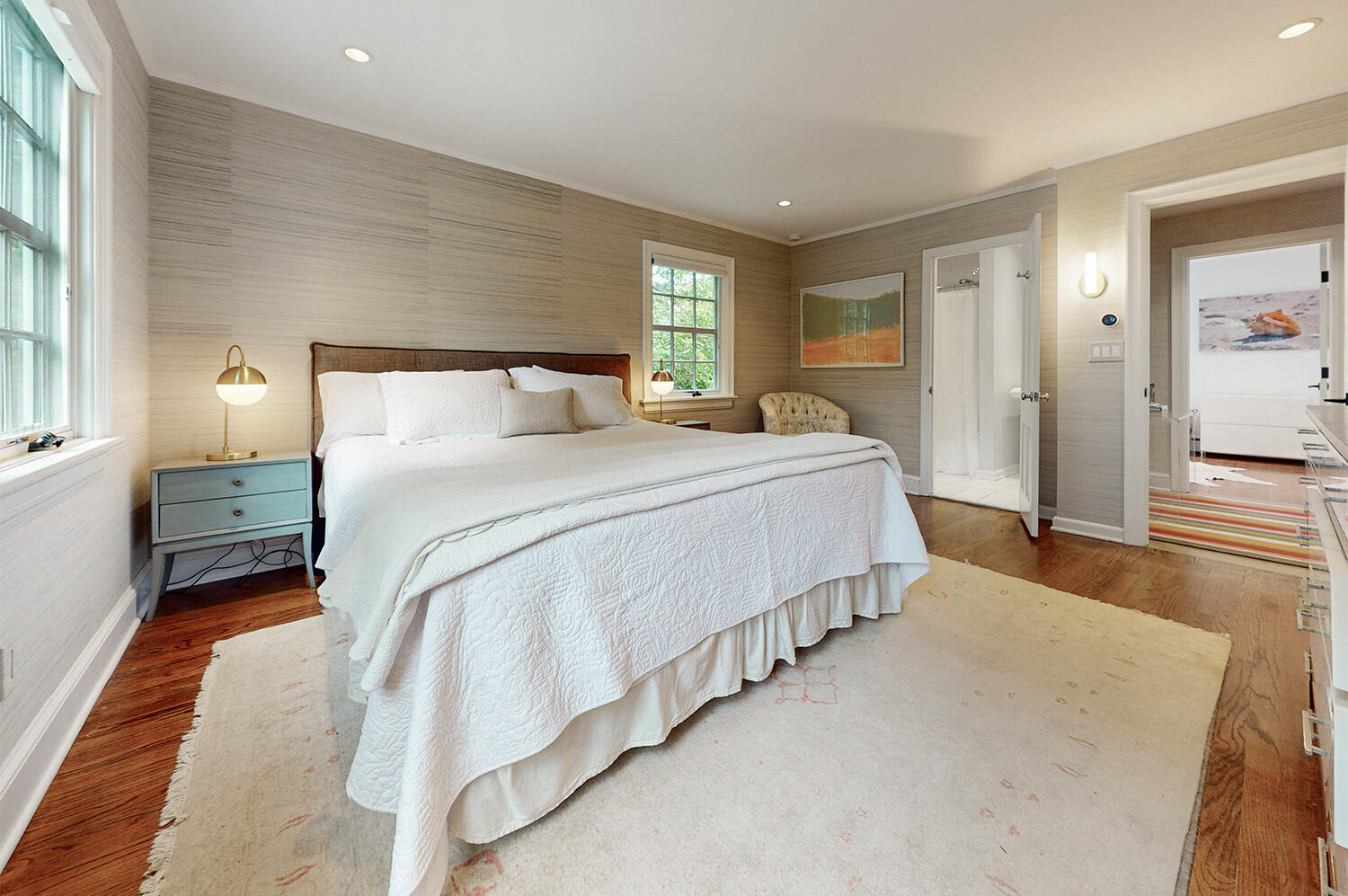 24 Salt Box Lane Darien, CT 06820 - Photo 17 of 32 a bedroom with a bed and a large window