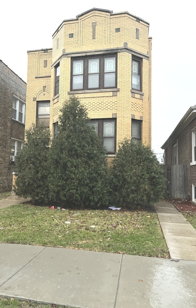 a front view of a house