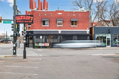 a front view of a building