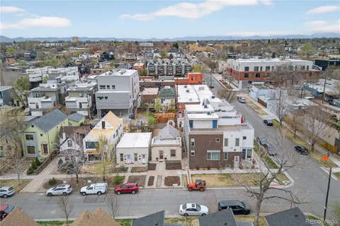 an aerial view of a city