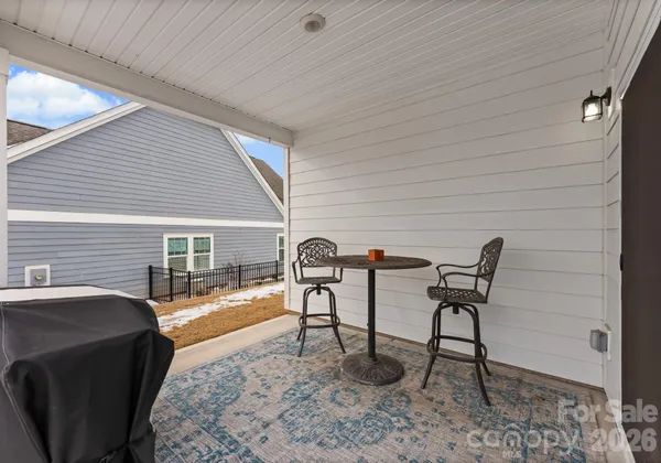 a outdoor living space with furniture