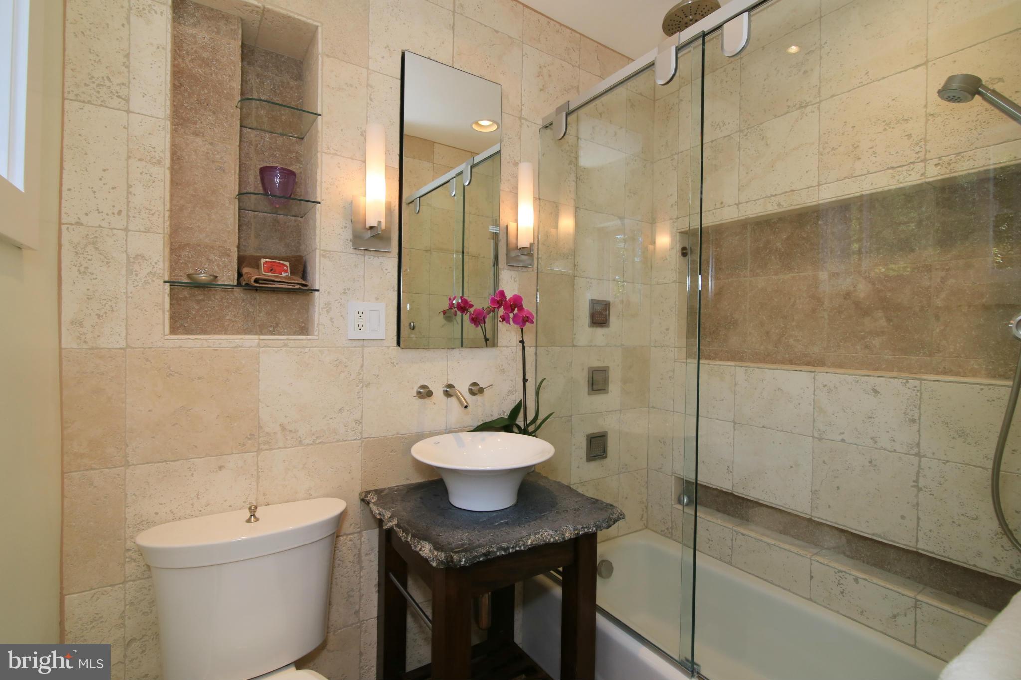 3603 Gunston Road, Unit 3603 Alexandria, VA 22302 - Photo 14 of 27 a bathroom with a sink a toilet and shower