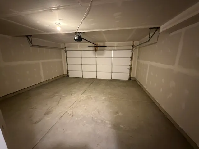 a view of a garage
