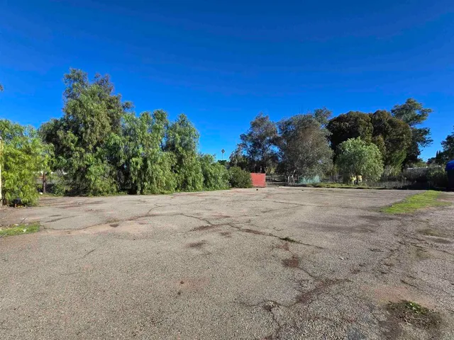 a view of a room with a door