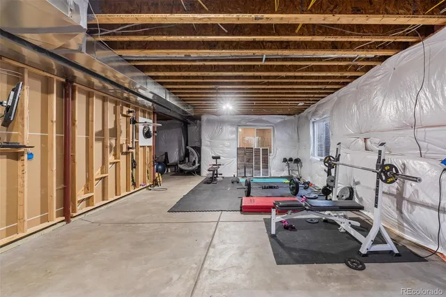 a room with gym equipment