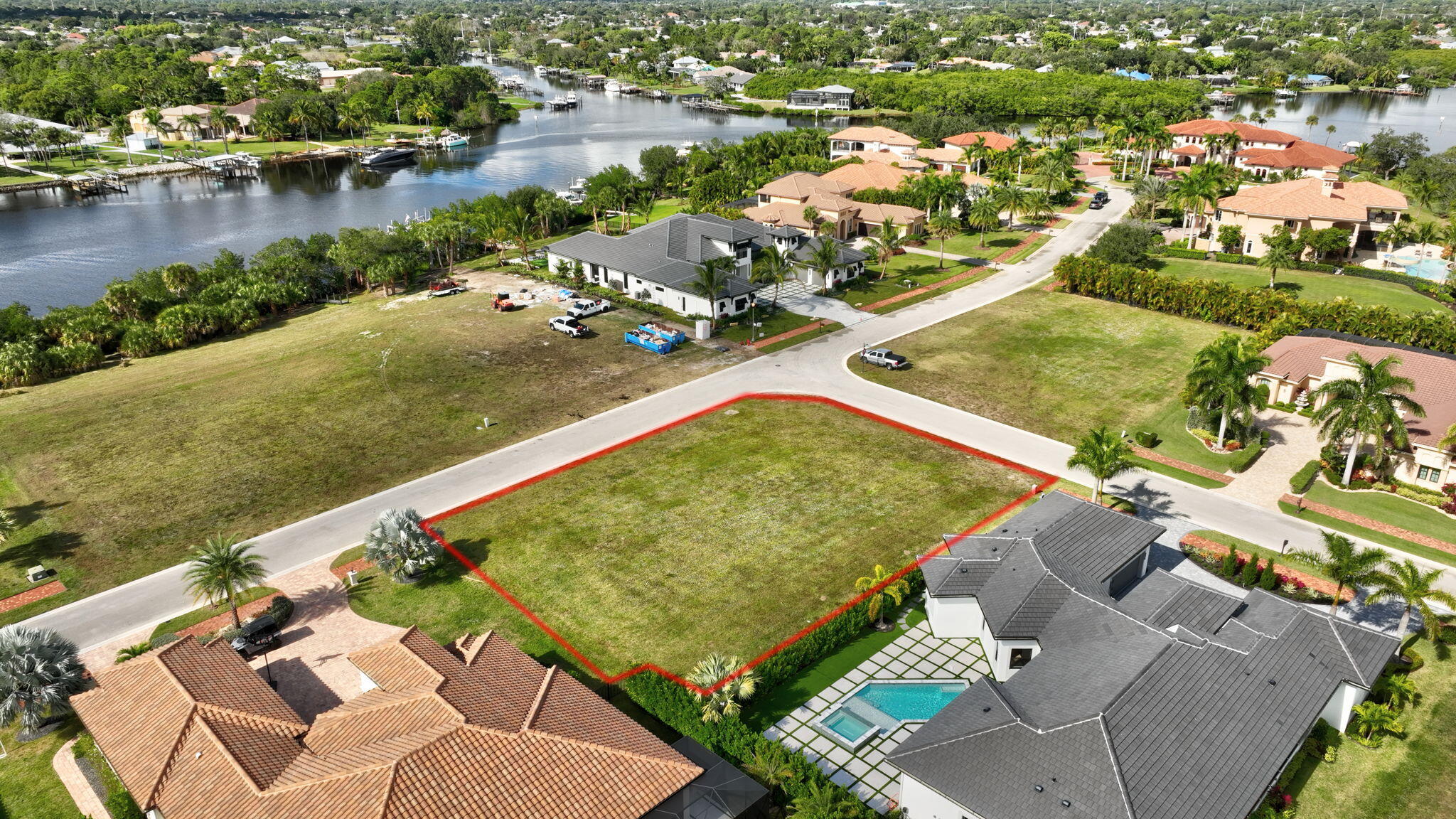 183 Southeast Via Terra Bella Port St. Lucie, FL 34952 - Photo 25 of 26 an aerial view of a residential houses with outdoor space and lake view