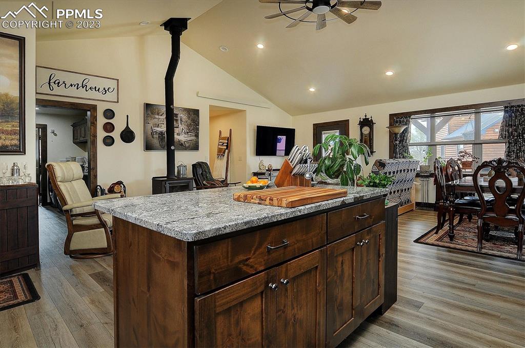 114 3rd Street Silver Cliff, CO 81252 - Photo 11 of 23 a kitchen with counter space dining table and chairs