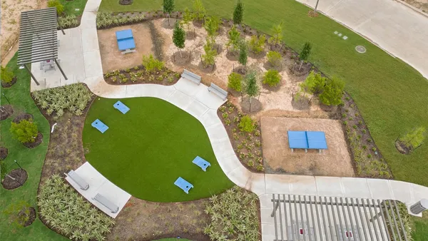 a view of a swimming pool with outdoor space