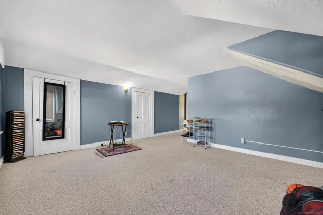 a room with a table and a chair