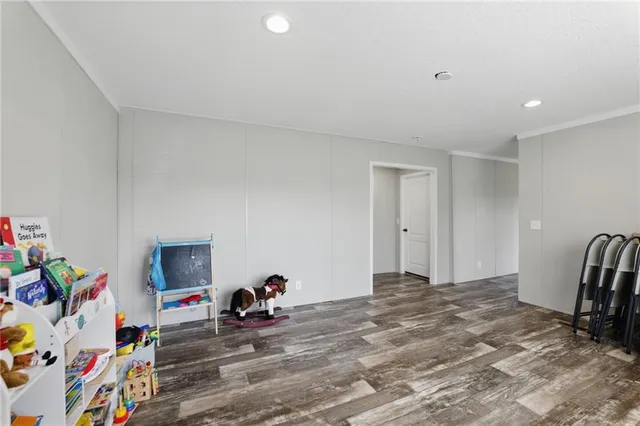 a view of a field with an ocean