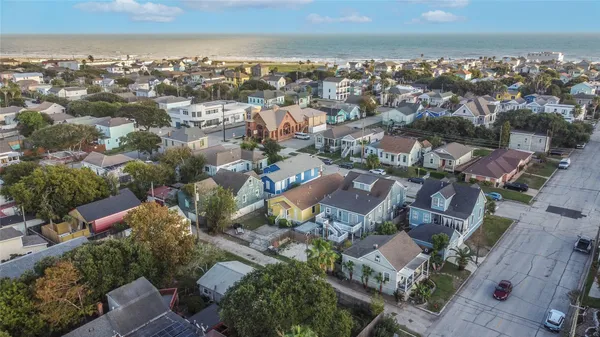 an aerial view of multiple house