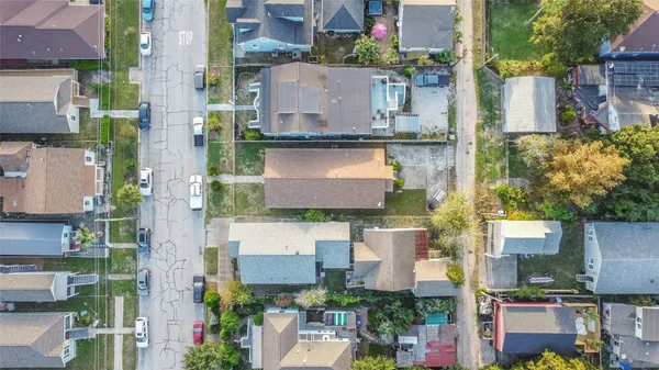 an aerial view of multiple houses