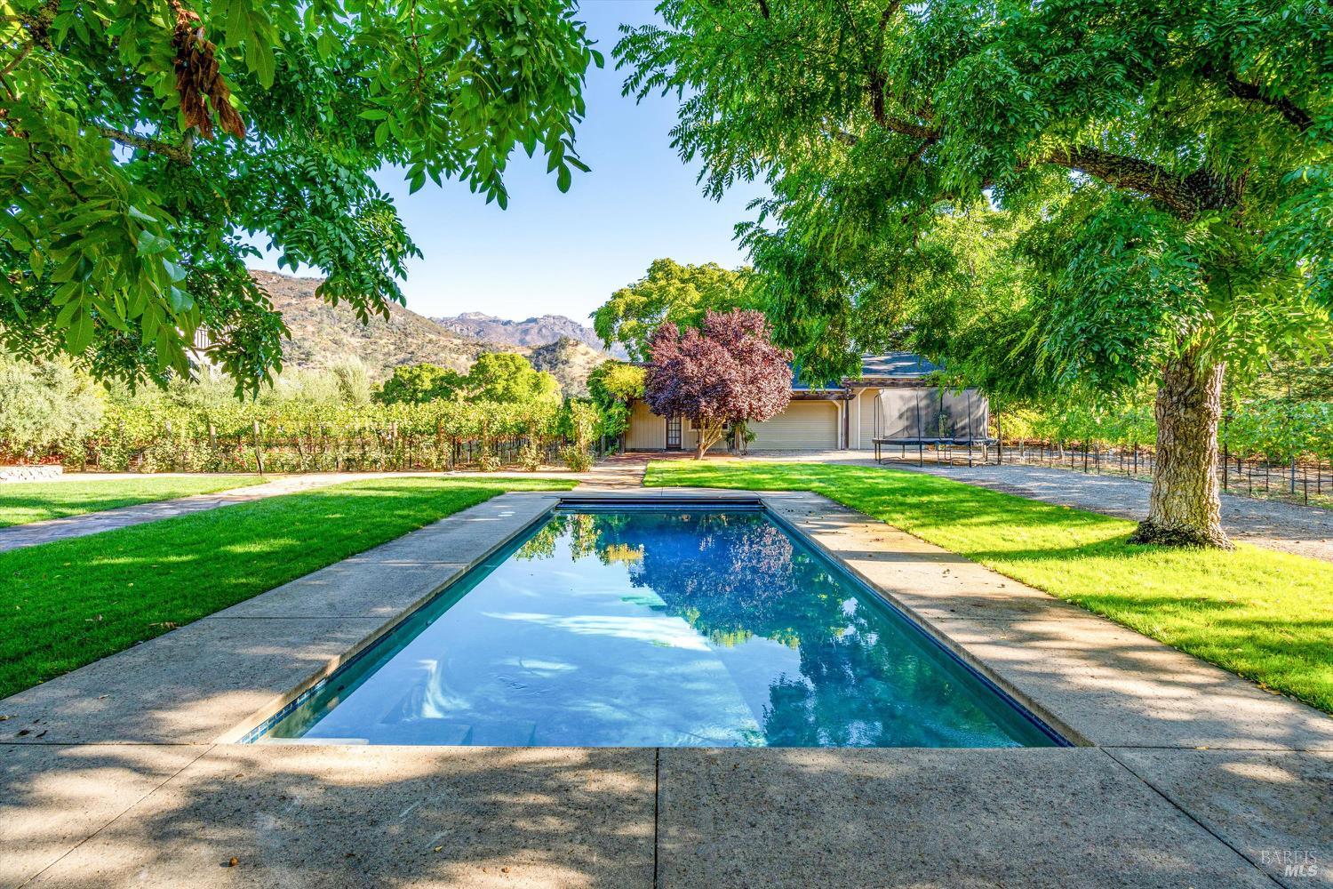 20 Rosedale Road Calistoga, CA 94515 - Photo 43 of 47 a view of yard with swimming pool and green space